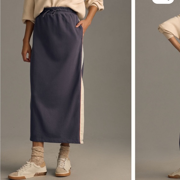 Anthropologie Daily Practice Sporty Colorblock Midi Skirt - Picture 3 of 6